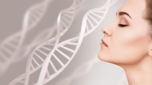 Portrait of sensual woman among DNA chains | Feature | The World's Most Accurate Biological Age Test: It's In Your Genes